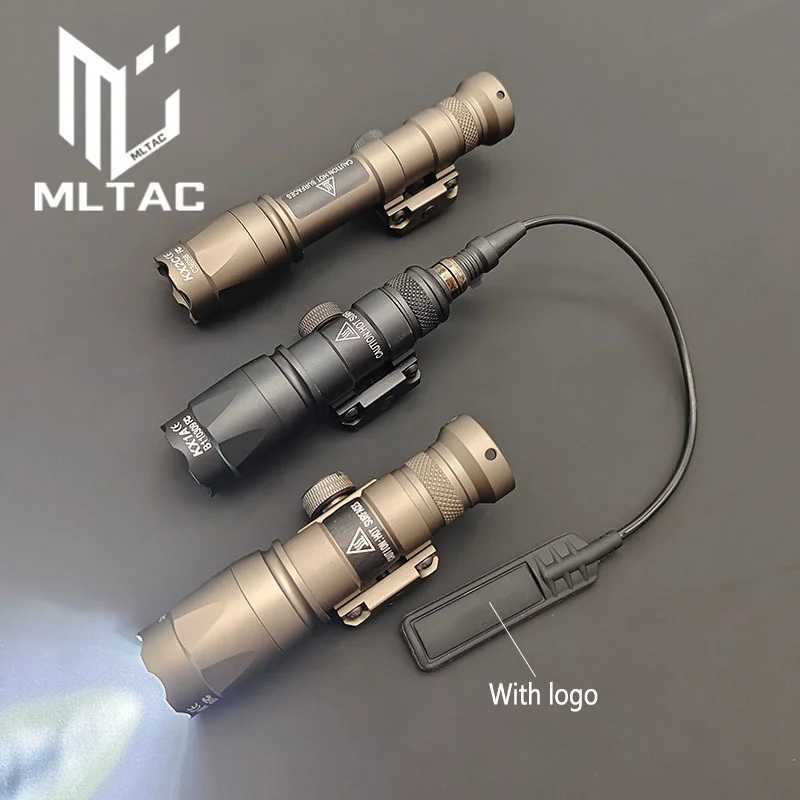 Tactical M300C M600C LED Flashlight With Full Card Slot Rat Tail Pressure Switch Outdoor Climbing Mountains Hunting Weapon LightXJ250613