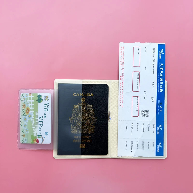 2pcsSet Passport Holder Luggage Tag Travel Protective Cover Suitcase Label Name ID Address Accessories 250614