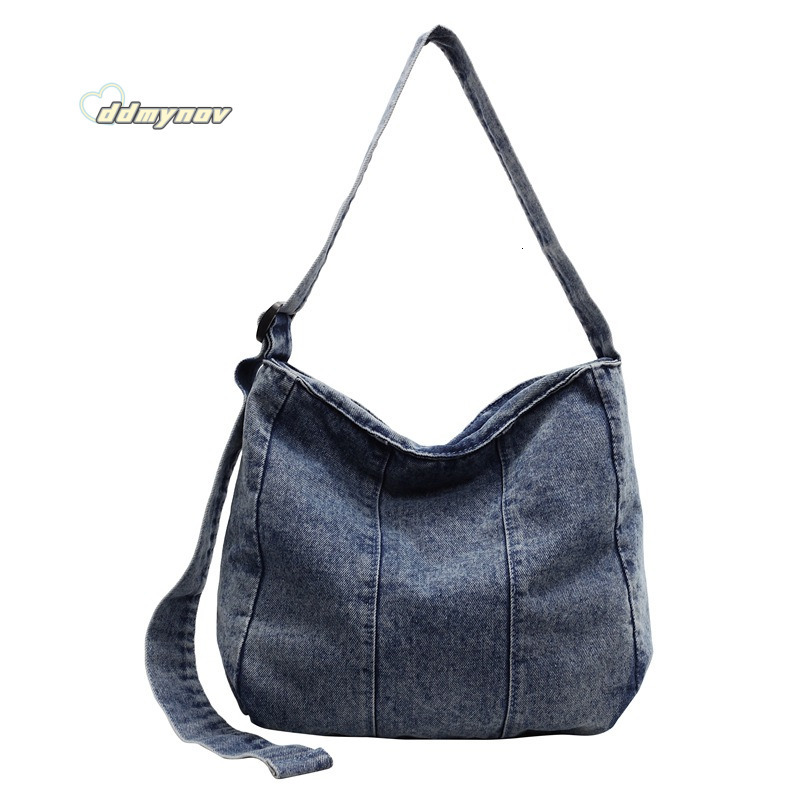 Fashion Handbag Niche Versatile New Single Shoulder Casual Denim Wear-resistant Large Capacity Lazy Crossbody Bag ddmynov