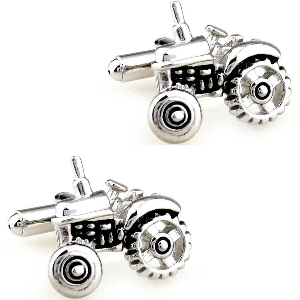 4 Styles TZG Classical Cufflink Mens Cuff Link Train Tank Tractor Truck 1 Pair Shipping XJ250614