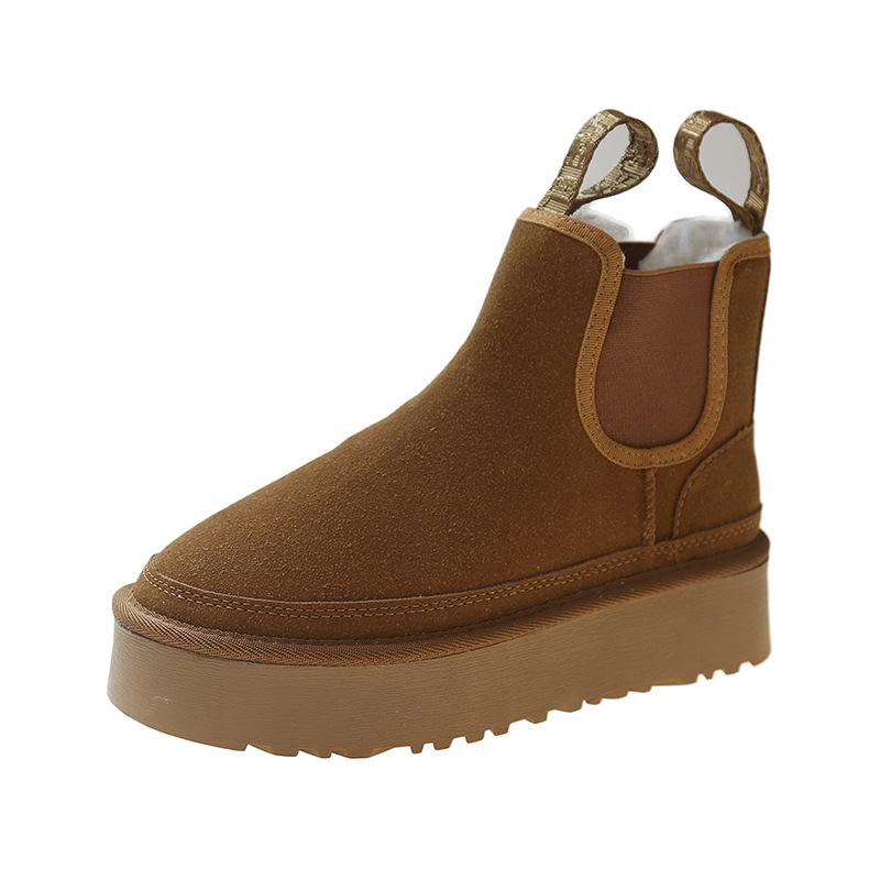 Free shipping designer boots 2025 new fashion casual high-end texture thickened warm solid color short boots snow boots for women