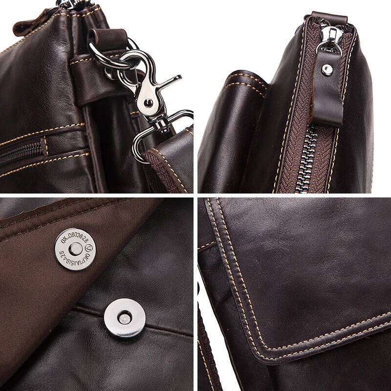 HUMERPAUL Brand Genuine Leather Men's Messenger Bag Business Shoulder Bags For Work High Quality Male Cowhide Handbag Bolso