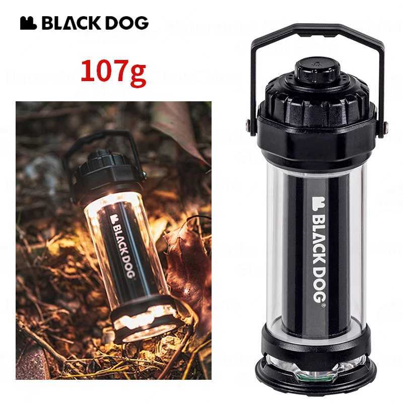 Naturehike BLACKDOG Camping Light USB Rechargeable Lamp 107g Holder 18650 Waterproof IPX4 Flashlight Lantern Outdoor Emergency W250613
