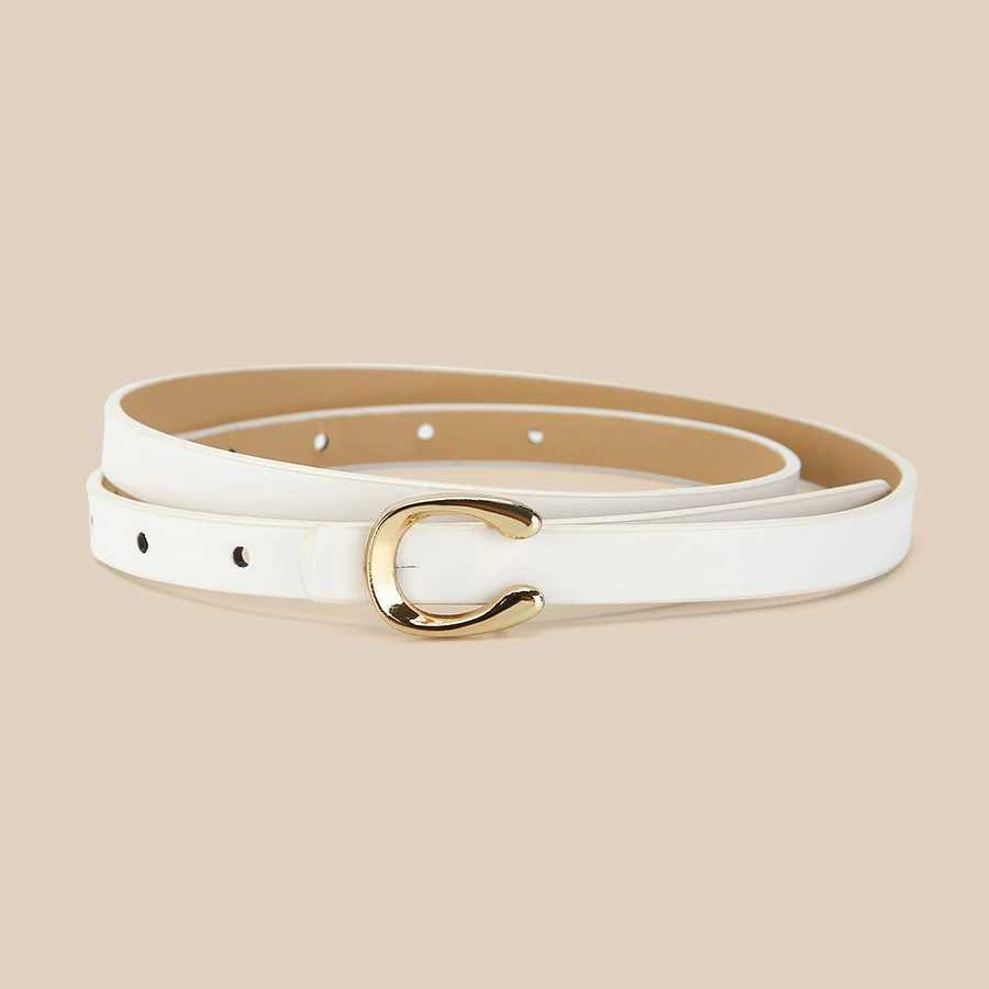 5pcs Belt Wen Fashion PU Leather Thin Belts with Alloy Buckles in Solid Color Simple Pin Buckle Thin Belt For Jeans Dresses X250614
