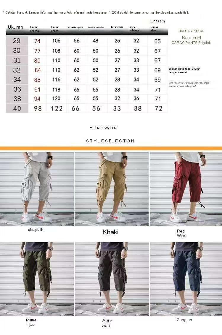 designer jeans 2025 new summer workwear 7-inch pants, multi-pocket large-sized loose men's shorts, workwear shorts, outdoor military pants