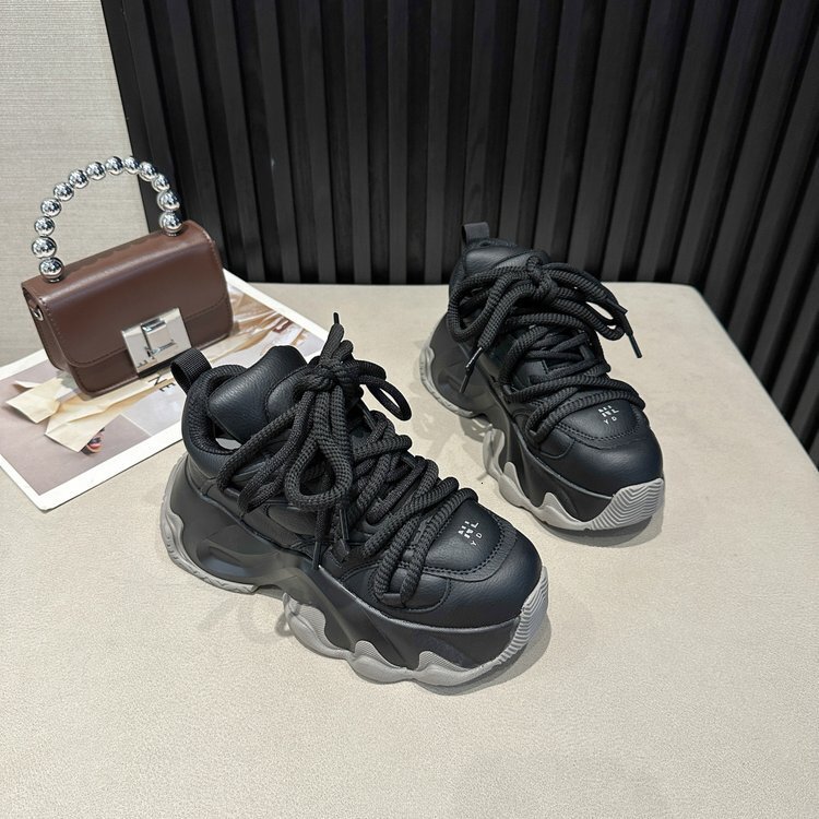 Ddmysports Autumn Winter New Small Stature Casual Running Street Style Dad Shoes Women Thick Sole Platform Height Increasing Sneakers Outdoor Shoes