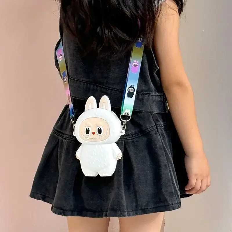 Hot items Labubu Silicone Bag Coin Purse ChildrenS Outings Crossbody Accessories Birthday Gifts Travel Portable Z250614