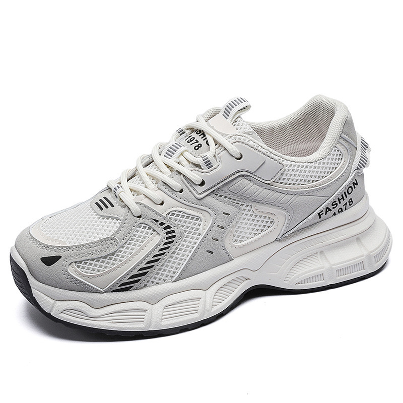 Ddmysports Women S Dad Sneakers Spring And Autumn New Versatile Student Korean Style Thick Soled Height Increasing Sports Casual Breathable Running Sh