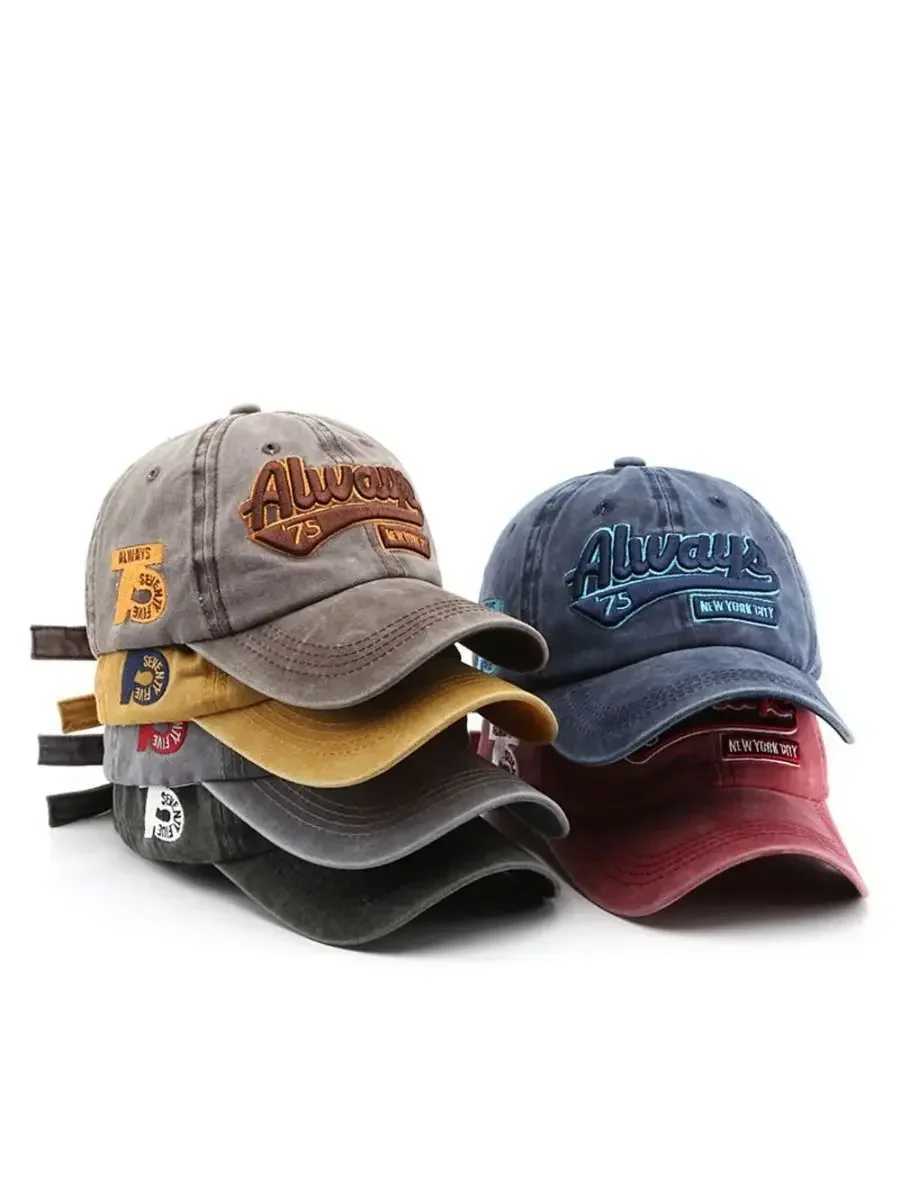 New Summer Women Men Baseball Cap Fashion Letter Embroidery Snapback Hat Vintage Washed Cotton Unisex Hip Hop Sun Hat Casquette W250614