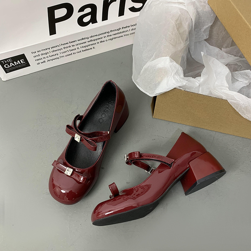 Ddmyoutdoor Silver Shallow Ballet Style High Heel Single For Women New Summer French Round Toe Mary Jane Shoes To Match Skirts Outdoor Shoes