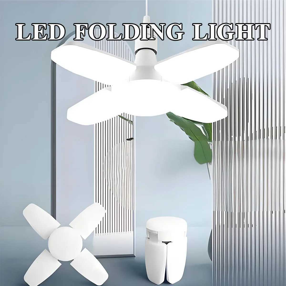 E27 Fan Shape LED Bulb AC85-265V 28W Foldable LED Light Bulb Lamp for Bedroom Home Living Room Warehouse Garage Ceiling LightXJ2500613