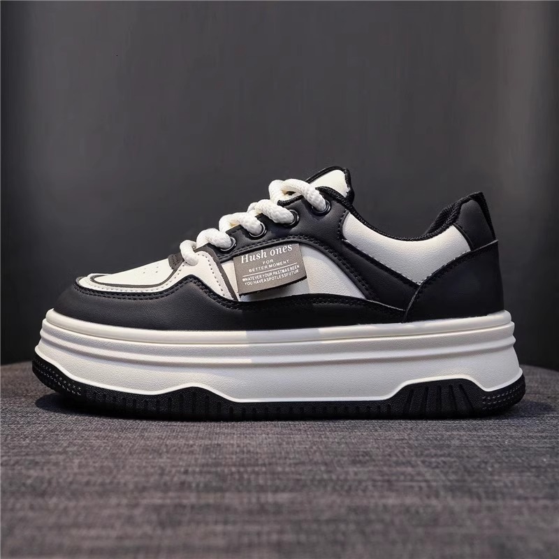 Ddmysports Women S Versatile Thick Soled Platform Spring New Casual Black Dad Sneakers White Sports Shoes Outdoor Shoes