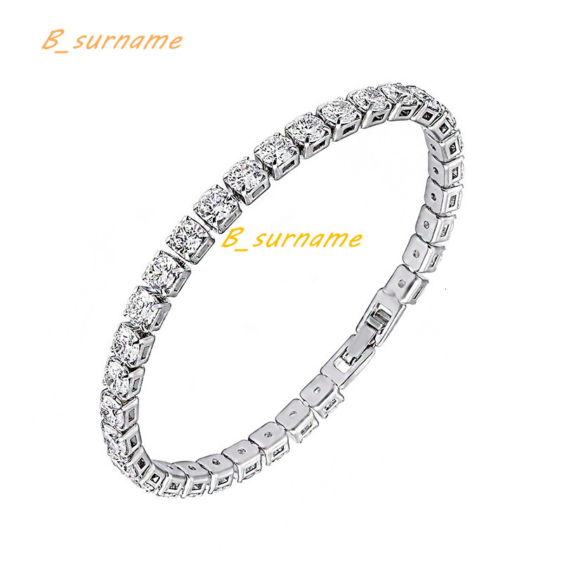 Igi Diamond 5Inch Moissanite Double Large Stone Silver Chains Moissanaite Man Mosaic Sungems Tennis Bracelet Saphires