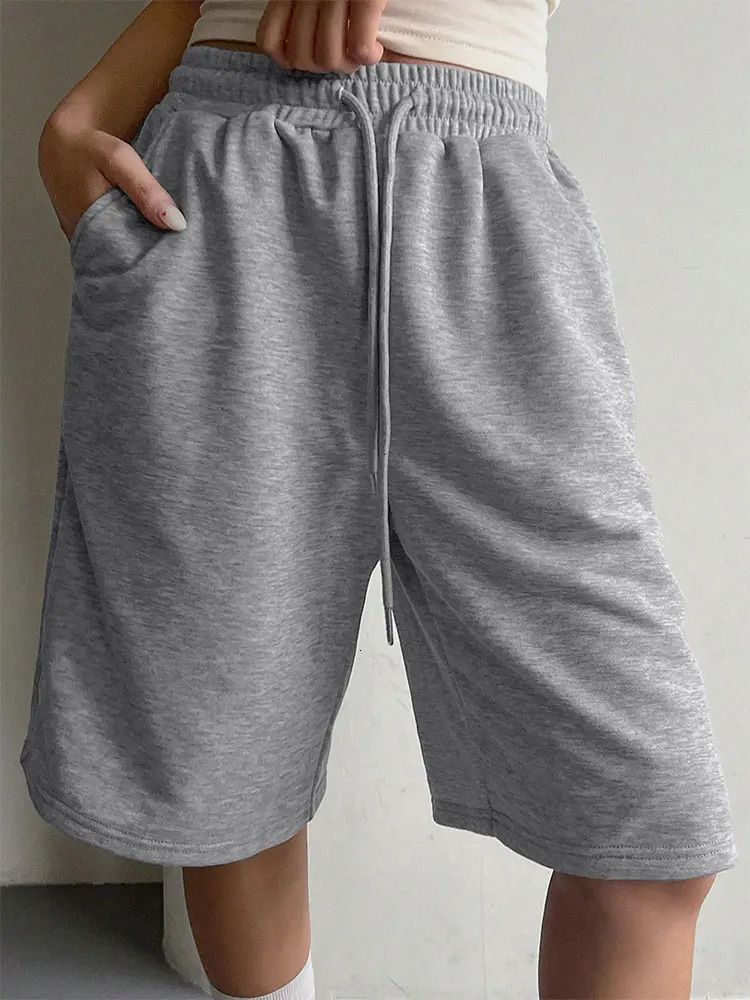 Womens Shorts Summer Streetwear Fashion Casual Slim Laceup Elegant Female Personality Versatile Knitted Loose Pants 250614