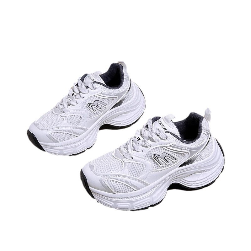 Ddmysports Korean Thick Soled Spring New Platform Casual For Petite Women Height Increasing With Rhinestones Street Style Dad Shoes Outdoor Shoes