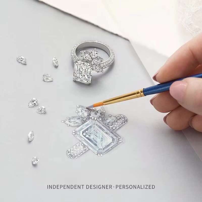 14K Pure Gold 1ct 2ct Vvs D Synthetic Diamond Solitaire Engagement Rings IGI Certified Diamond Lab Grown Diamond Ring