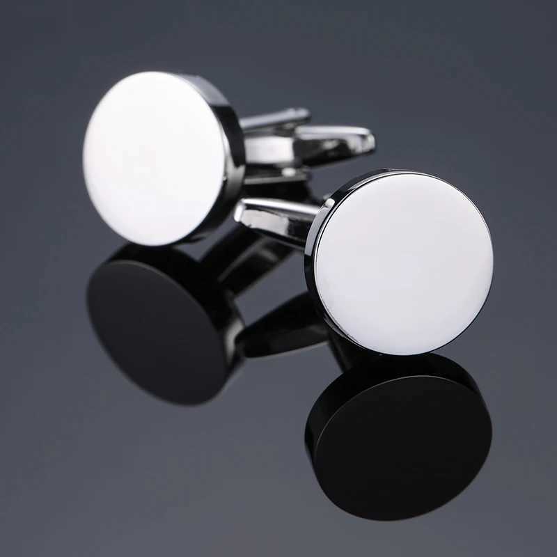 New Mens French shirt cufflinks copper material smooth round cufflinks fashion clothing accessories wholesale XJ250614