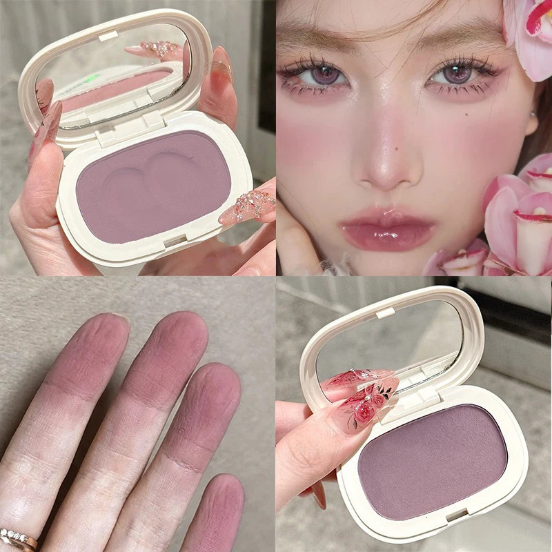 Face Blusher Matte Natural Cheek Tint Brighten Face Contouring Waterproof Cosmetics Blush Powder Soft Female Makeup 1pcs Blusher 250614