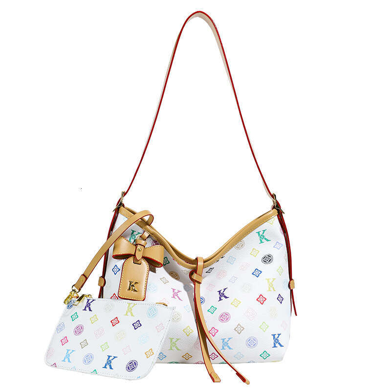 Women's Shoulder New Three-Color Printed Underarm Color-Block Large Capacity Casual Crossbody Bag