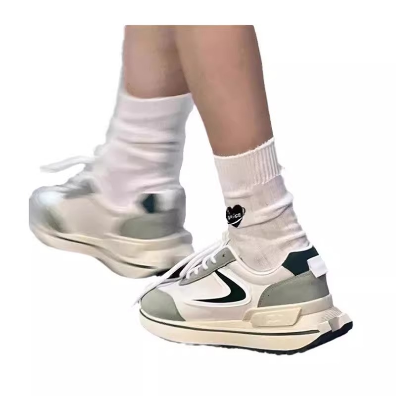 Ddmysports Agan Women Spring Autumn New Korean Trendy Thick Sole College Style Casual Sports Running Shoes Outdoor Shoes