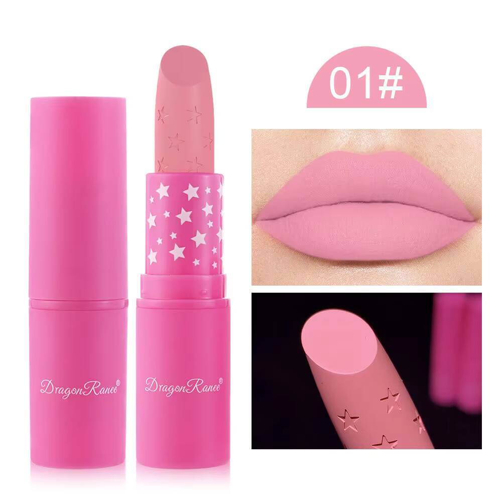 Matte Liquid Lipstick Non-stick Cup Long Lasting Velvet Nude Pink Black Lip Gloss Lips Tint Waterproof Korean Makeup happy