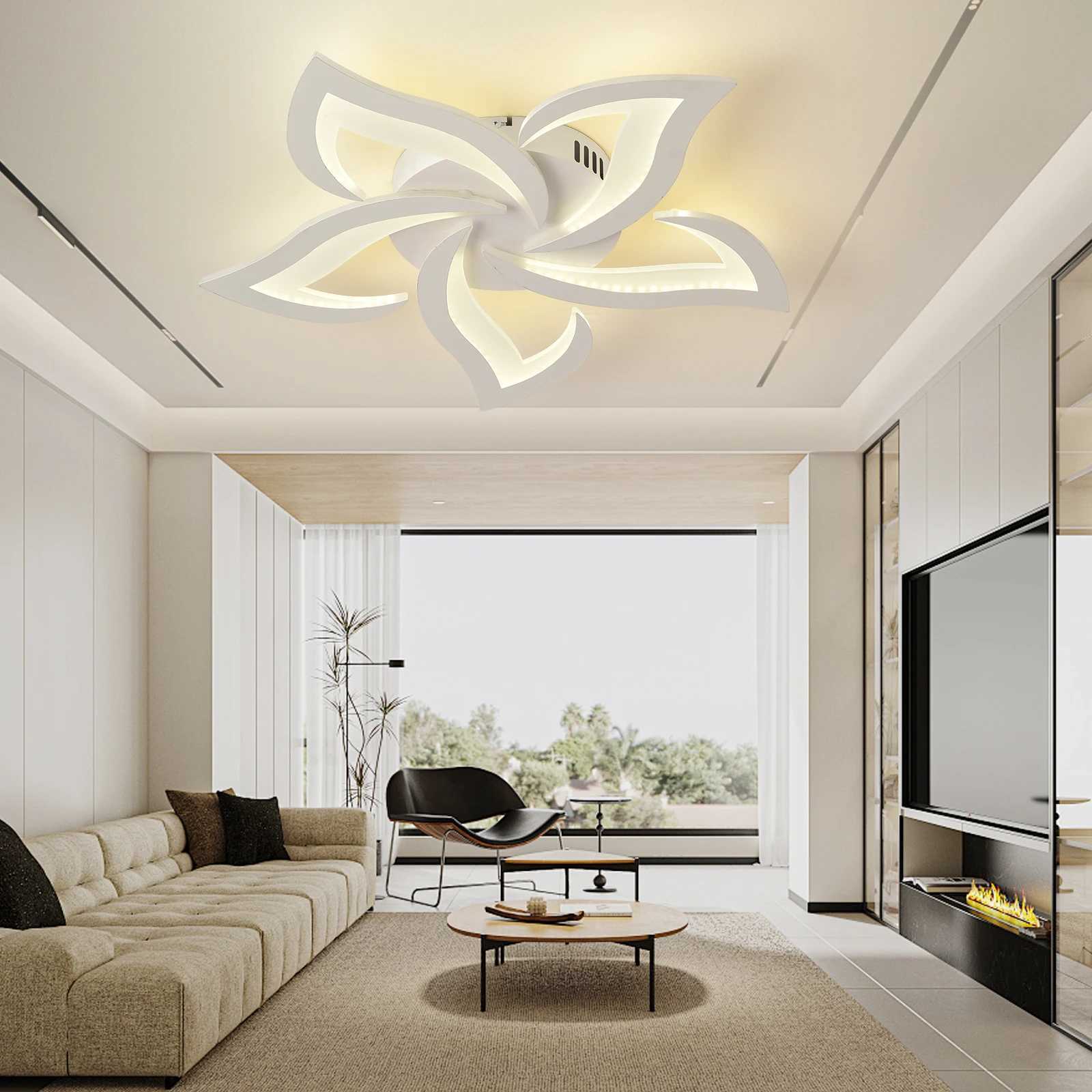 LED Ceiling Light Modern Black/White Acrylic Decor Lamp Bedroom Living Room Study Indoor Home Creativity Decorative XJ2500613