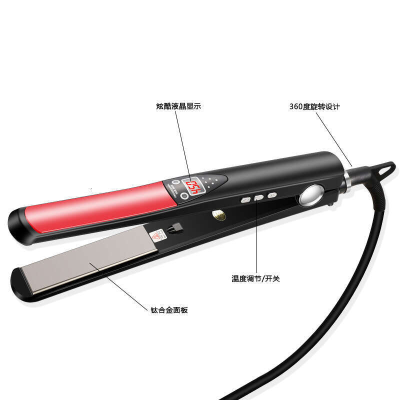 Home Appliance Straightener and Curler, Temperature Adjustable Ceramic Hair Styling Tool, Dual-use for Salon