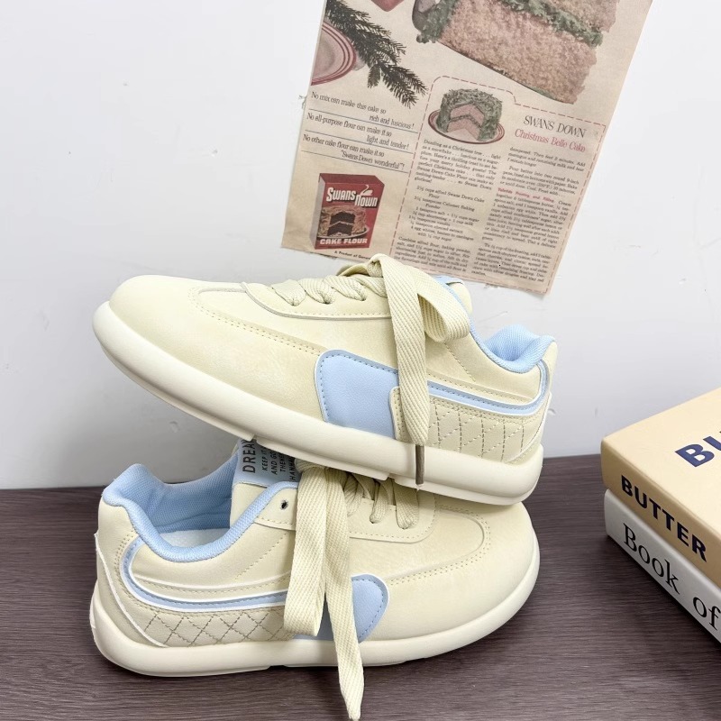 Ddmysports Spring New Korean Style Versatile Blue Casual Sneakers Women S Lightweight Sports White Trendy German Training Shoes Outdoor Shoes