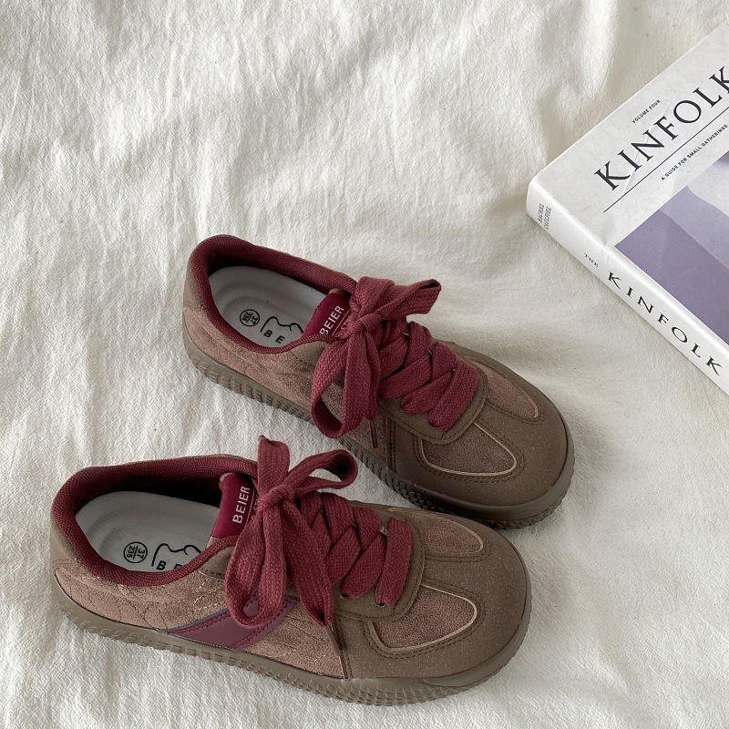 Ddmysports Spring Summer Thick Soled German Training For Women New Versatile Casual Bread Board Chic White Shoes Outdoor Shoes