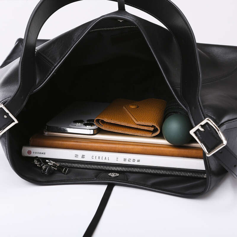 New Black Warrior Shoulder Tote High-End Simple For Women Versatile Large Capacity Commuter Crossbody Bag