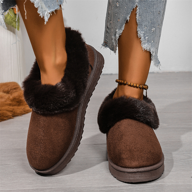 slides Designer Sandals Slides Hot Free Shipping Slippers For Woman Winter Indoor Outdoor Wear Warm Vintage Snow Boots Black Brown Coffee Plush