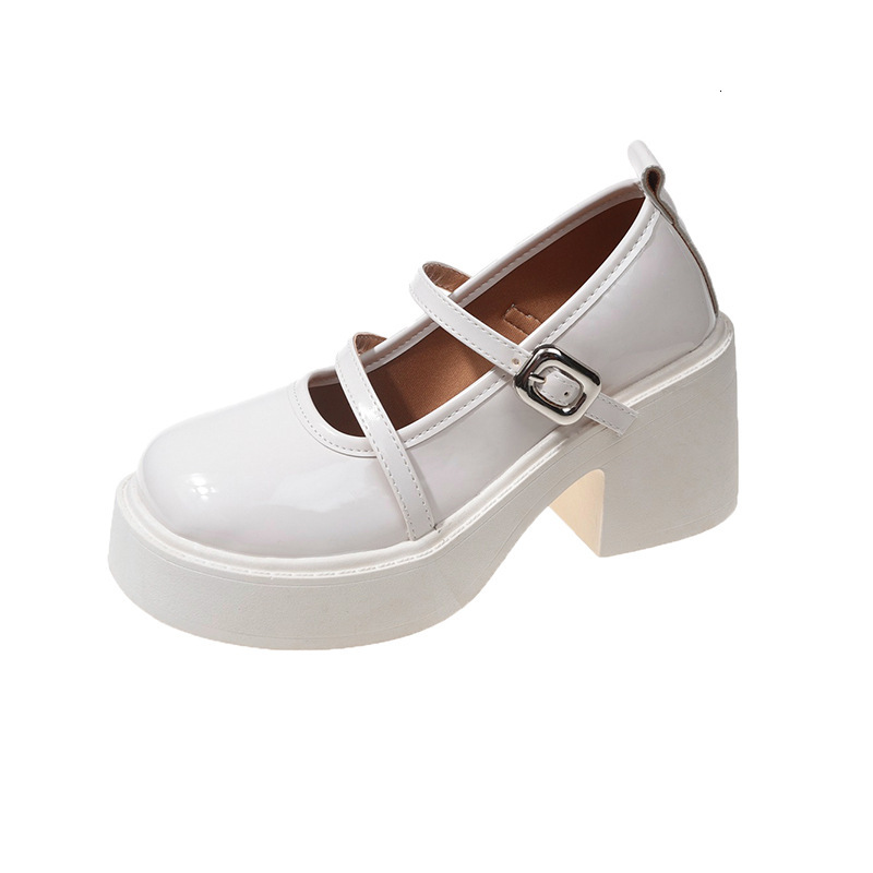 Ddmyoutdoor Fashion Versatile Black Thick Soled Chunky Heel Women S Leather Shoes New Autumn Style Mary Jane Pumps To Match Skirts Outdoor Shoes