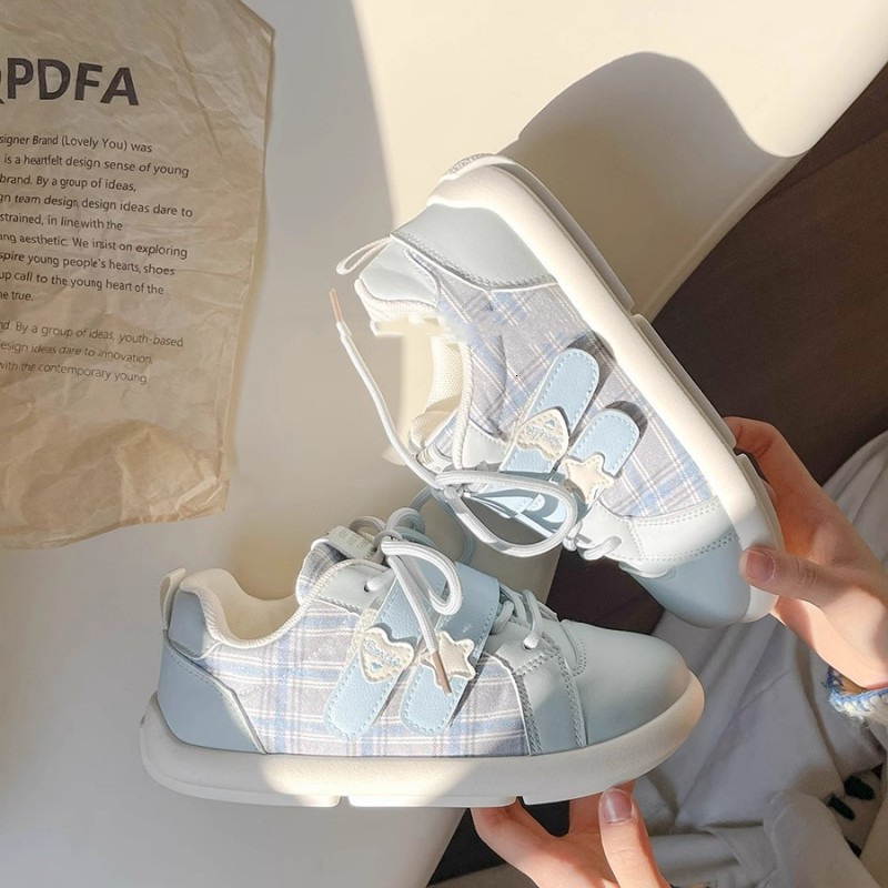 Ddmysports Korean Style High Quality Magic Tape Sneakers For Women New Spring Versatile Thick Soled German Training White Shoes Outdoor Shoes