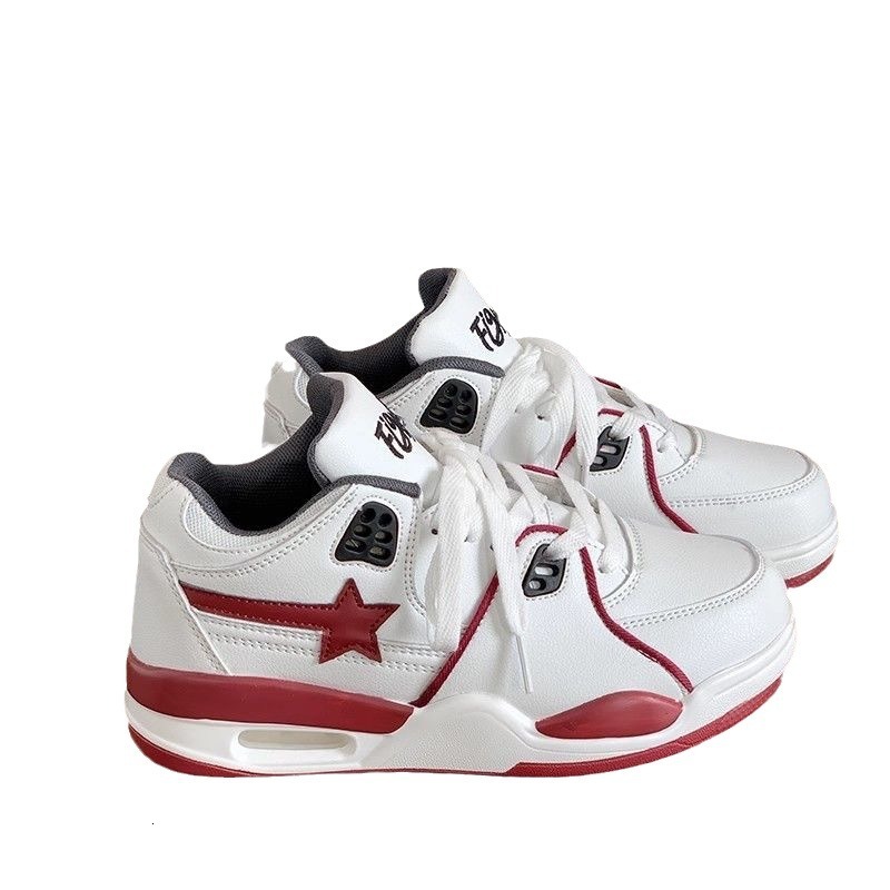 Ddmysports National Trend Chic Star Cushion Sneakers For Students Unisex Versatile Jogging Shoes Ins Style Summer Couple White Outdoor Shoes