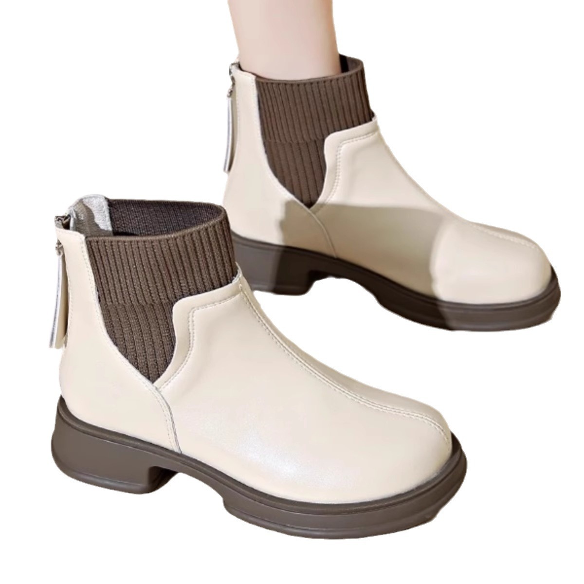 Ddmysports Platform Martin For Women New Trend Slim Spring Autumn Winter Short S Single Boots Outdoor Shoes