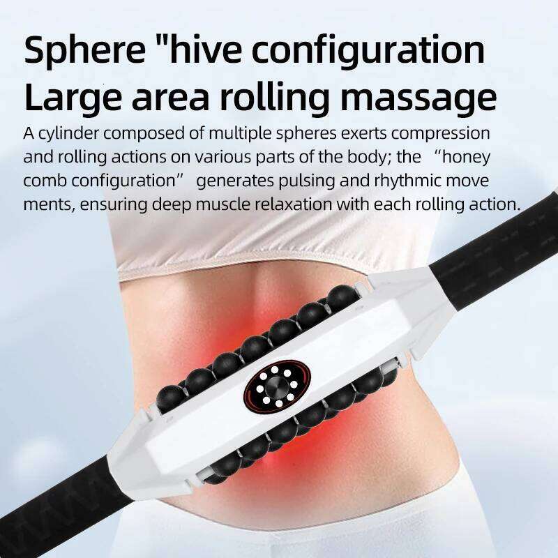 360 Rotating High Frequency Handheld Massage 70W Rechargeable Fascia Roller Hine For Whole Body Anti Cellulite