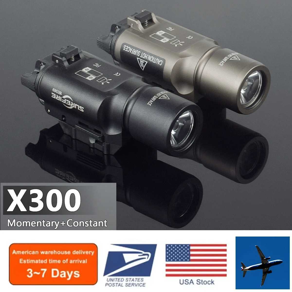 Tactical X300 Momentary Constant Pistol Scout LED Weapon Light GLOCK 17 19 20mm Rail Flashlight Rifle Airsoft Gun LampXJ250613