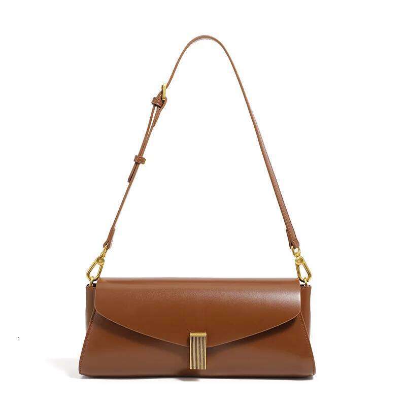 Genuine Elegant 2025 New Leather Bag for Women Trendy and Versatile Single Shoulder Crossbody Bag Commuter Underarm Purse