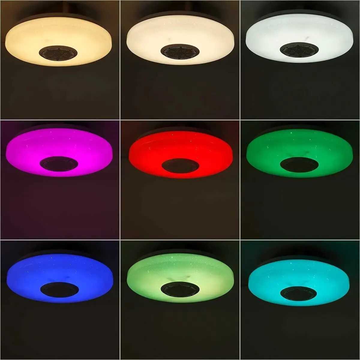 Modern Ceiling Lamps RGB Dimming Home Lighting APP Bluetooth Music Light 52W 36W Smart Ceiling Lights With Remote Control AC220V XJ2500613