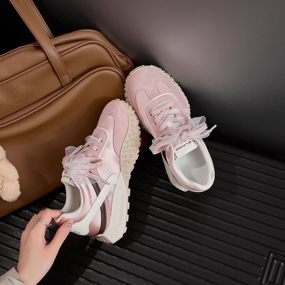 Ddmysports New Thick Soled Height Increasing German Training For Women Spring Versatile Casual Dad Shoes Ballet Style Agan Outdoor Shoes