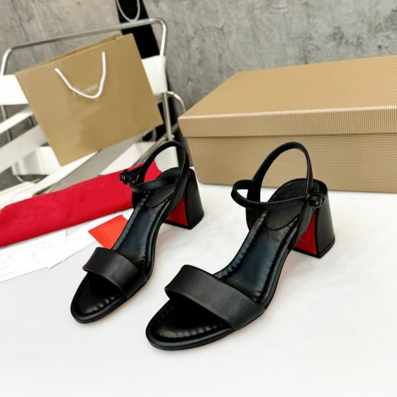 Femme Designer Sandals womens Leather Slides heels mm chrisou dress shoe Miss Jane Sandal woman rubber Mules Chunky Slippers shoe cl Flat Buckle Sandal size