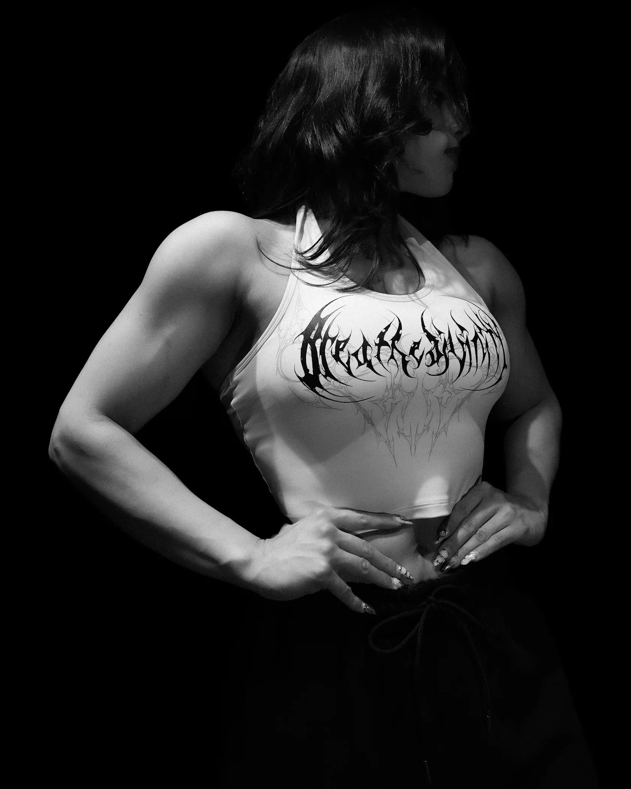 American Gothic Breathedivinity Womens Halter Neck Top Summer Street Y2K Sexy Muscle Fitness Backless Vest 250611