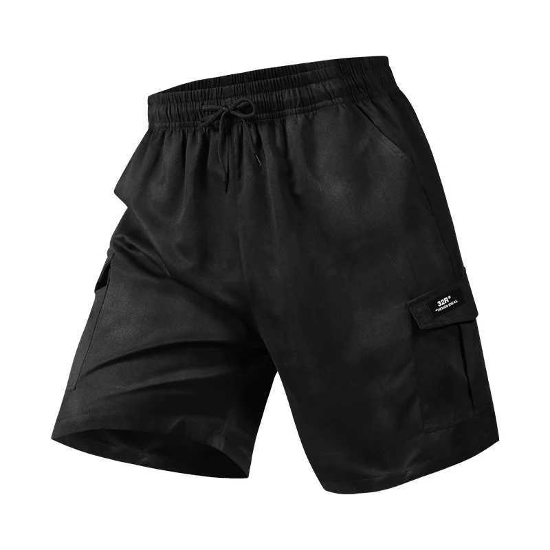 New Summer Mens Cargo Shorts Loose Casual Below Knee Pants Elastic Waist Outdoor Jogging Tactical Capri Pants Large Size 7XL W250614