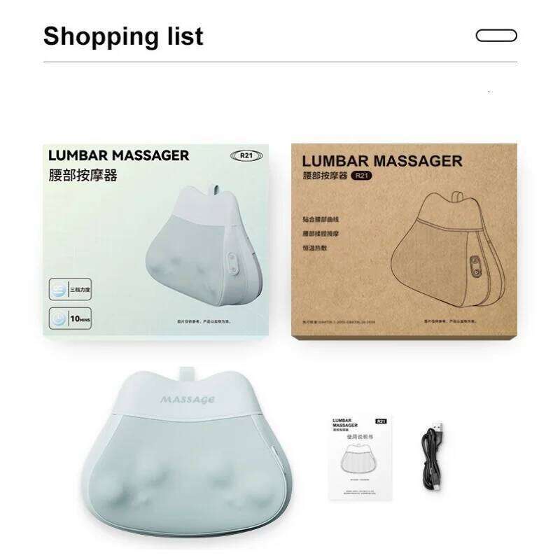 Waist Massager With Heat Shiatsu 2-In-1 Massage Pillow Lower Back Fatigue Relief Deep Tissue Kneading For Neck Shoulder