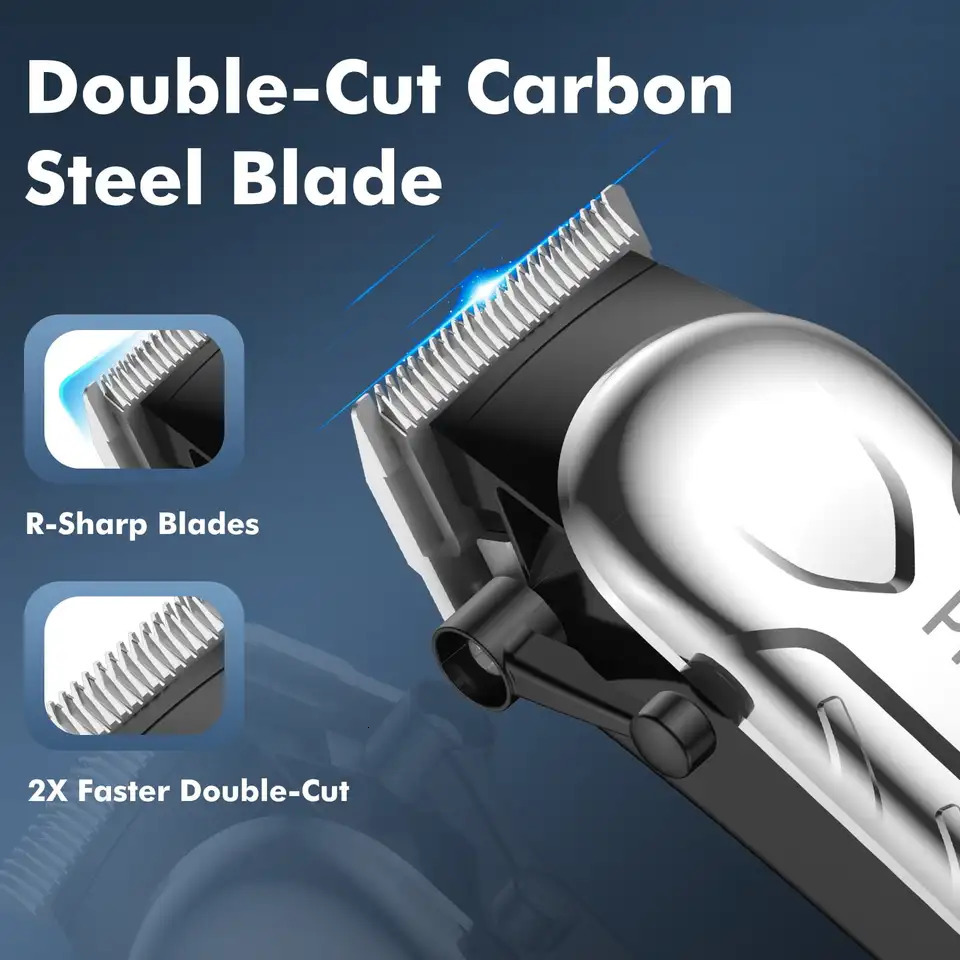 Hair Clippers for Men Professional Cordless Barber Clippers Trimmer with 10 Combs Gift for Him 250612