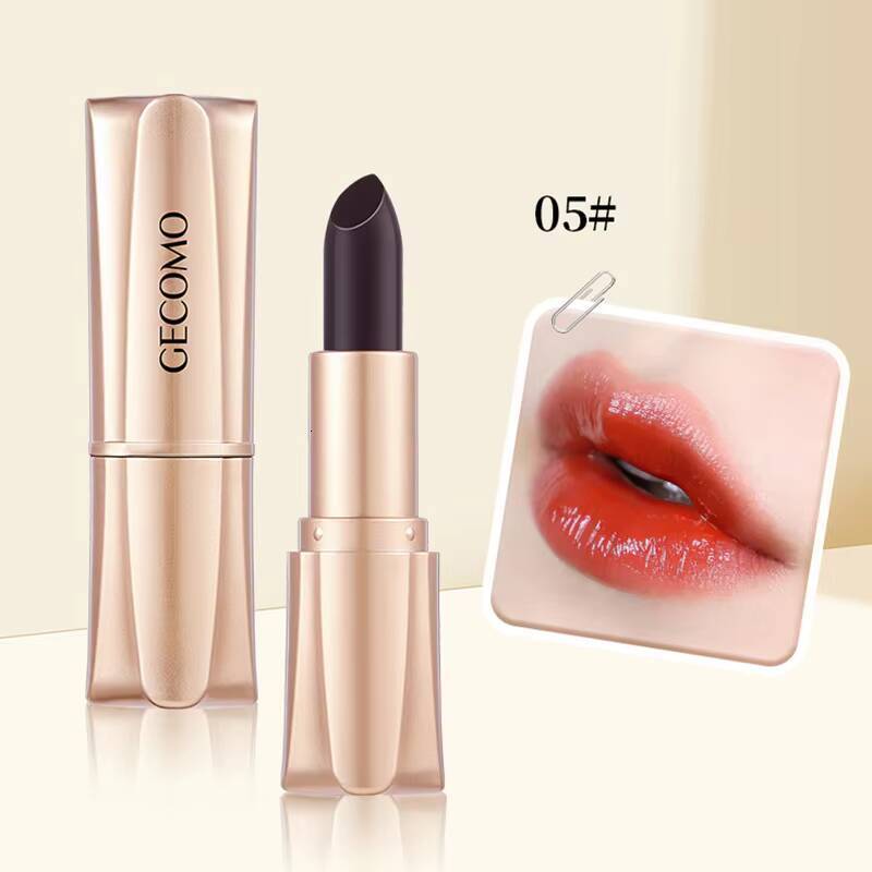 GECOMO Black Magic Lipstick - Moisturizing Gloss, Long-Lasting, Temp-Sensitive Color Change, Lip Hydration,Korean makeup happy