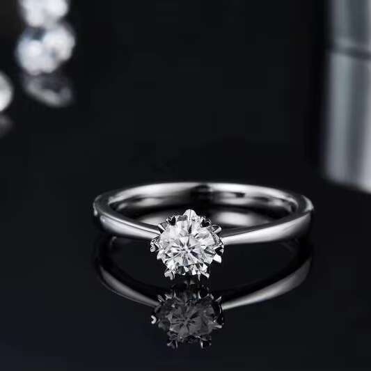 Custom Promise Rings Classic 925 Sterling Silver 1CT Heart Claw Setting 925 Moissanite Diamond Engagement Wedding Band for Women