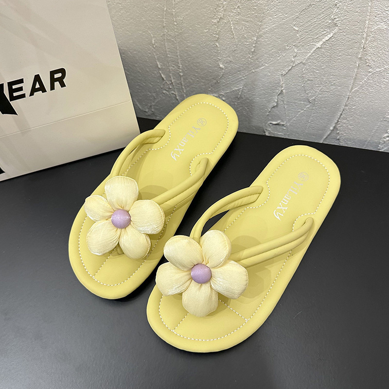 Ddmyoutdoor Trendy Cute Versatile Flat Flip Flops For Women Summer New Style Skirt Matching Non Slip Soft Sole Sandals Outdoor Shoes