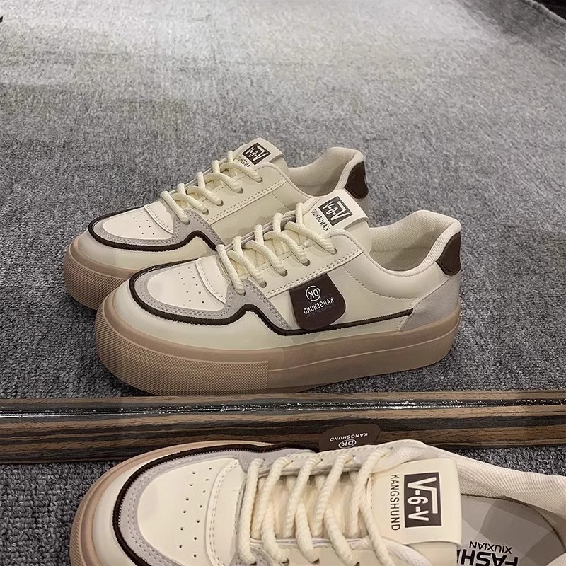 Ddmysports Thick Soled American Style German Training White Shoes Spring And Autumn New Versatile Casual Student Sports Sneakers Outdoor Shoes