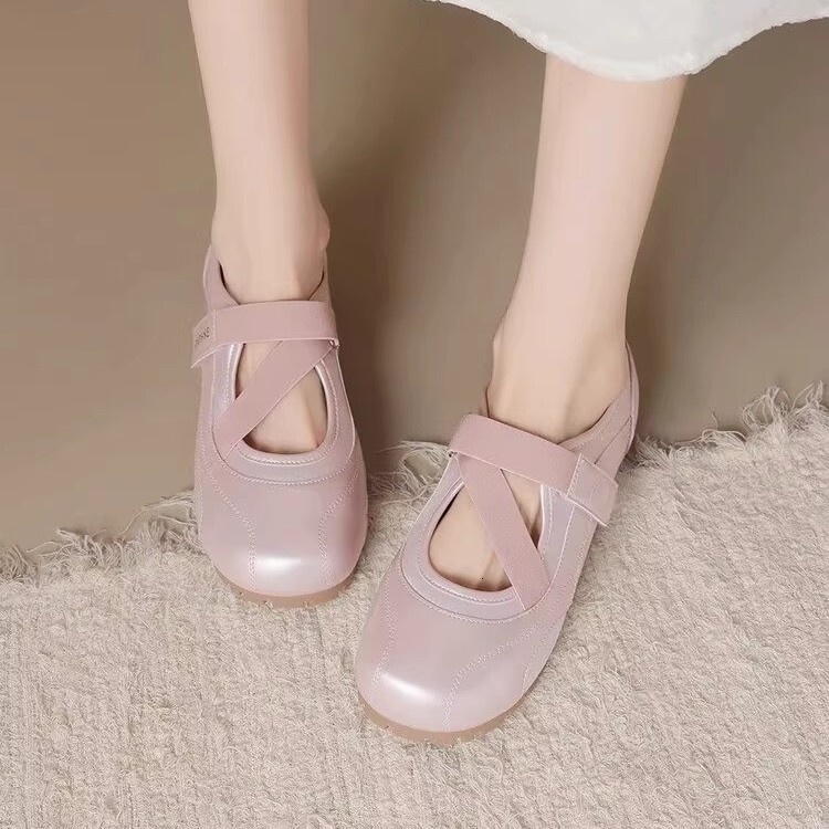 Ddmysports Thin Sole Mary Jane Spring New Solid Color Ballet Versatile Casual Shoes For Women Outdoor Shoes